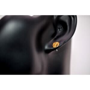 Catherine Weitzman 18K Gold Vermeil Monstera Leaf Earrings